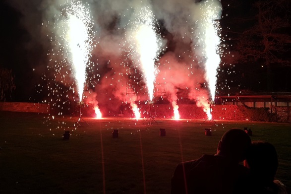 Feuerwerk zu einer Hochzeit in Wiesbaden