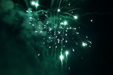 Feuerwerk zu einem Geburtstag in Frankfurt