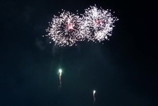 Feuerwerk zu einem Geburtstag in Frankfurt