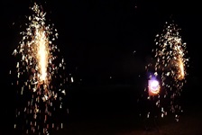 Feuerwerk zu einem Geburtstag in Karben (Wetteraukreis)