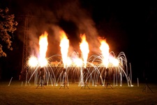 Feuerwerk zu einer Hochzeit in der Nähe von Frankfurt